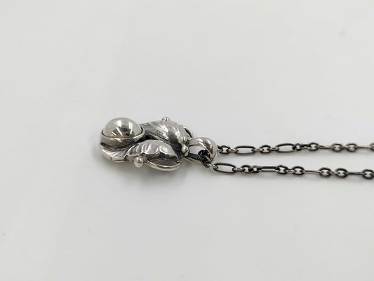 Georg Jensen 1994 Year Pendant Necklace Heritage Collection Ag925 Silver