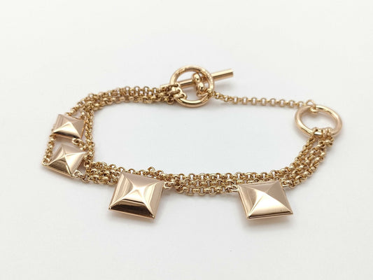 HERMES Clou de H #15 PG Au750 19.2g Bracelet/Bangle 