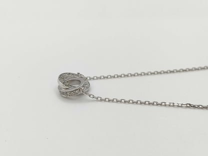Cartier Love Circle Diamond Necklace in WG Au750, 6.1g 