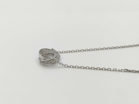 Cartier Love Circle Diamond Necklace in WG Au750, 6.1g 