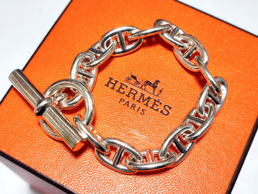 HERMES Chaine d'Ancre MM 13 links 48g SV925 Bracelet Bracelet Bangle