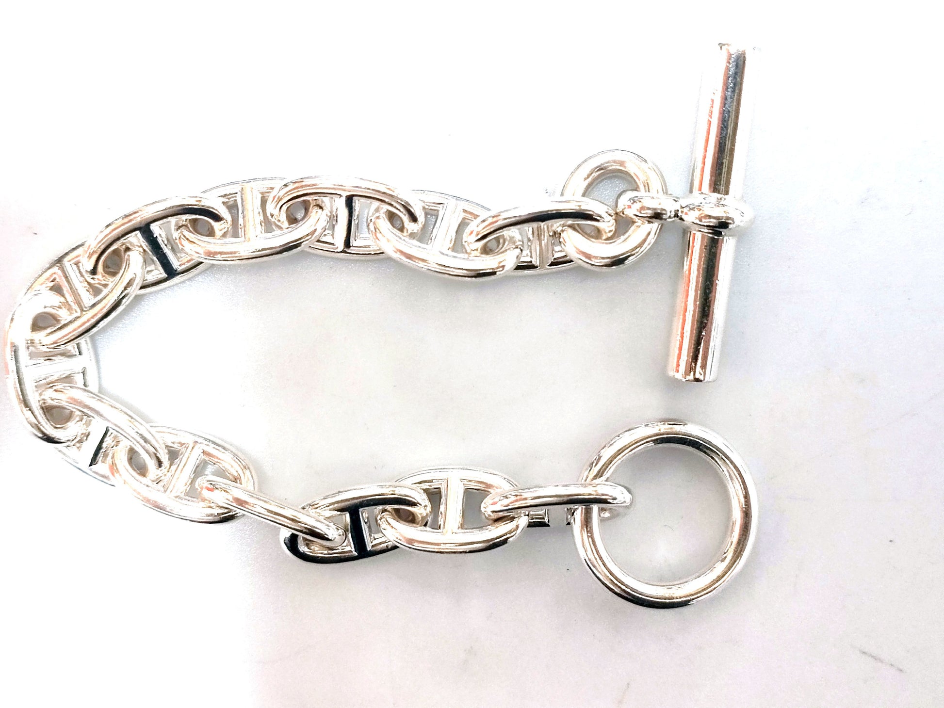 HERMES Chaine d'Ancre MM 13 links 48g SV925 Bracelet Bracelet Bangle