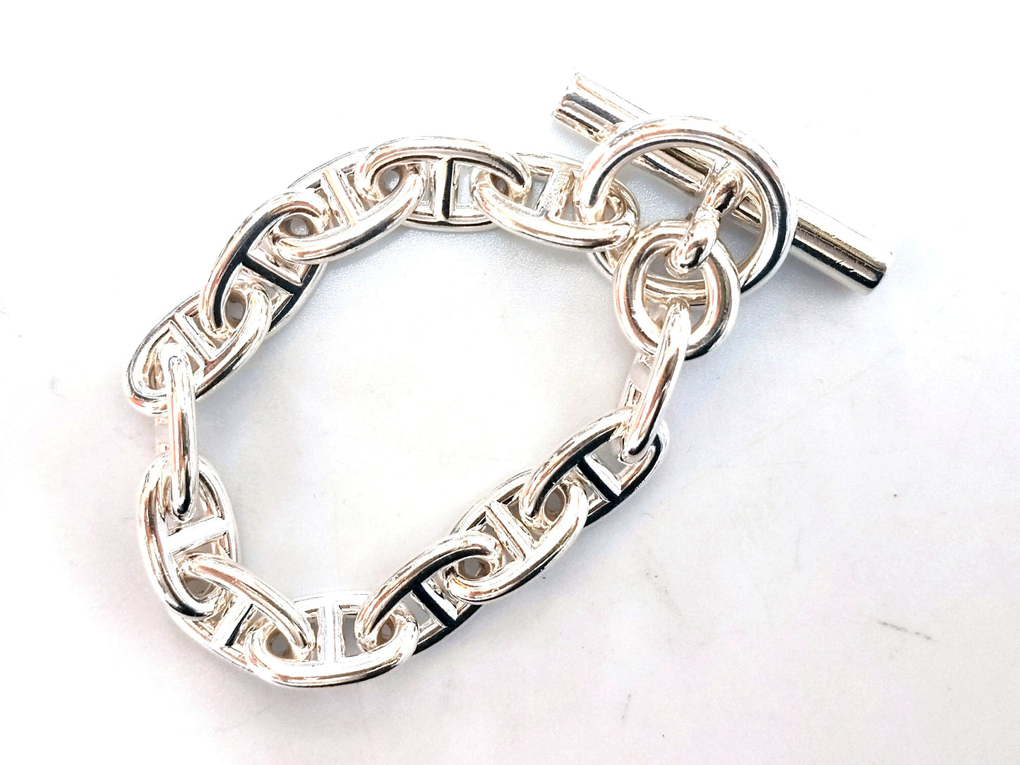 HERMES Chaine d'Ancre MM 13 links 48g SV925 Bracelet Bracelet Bangle