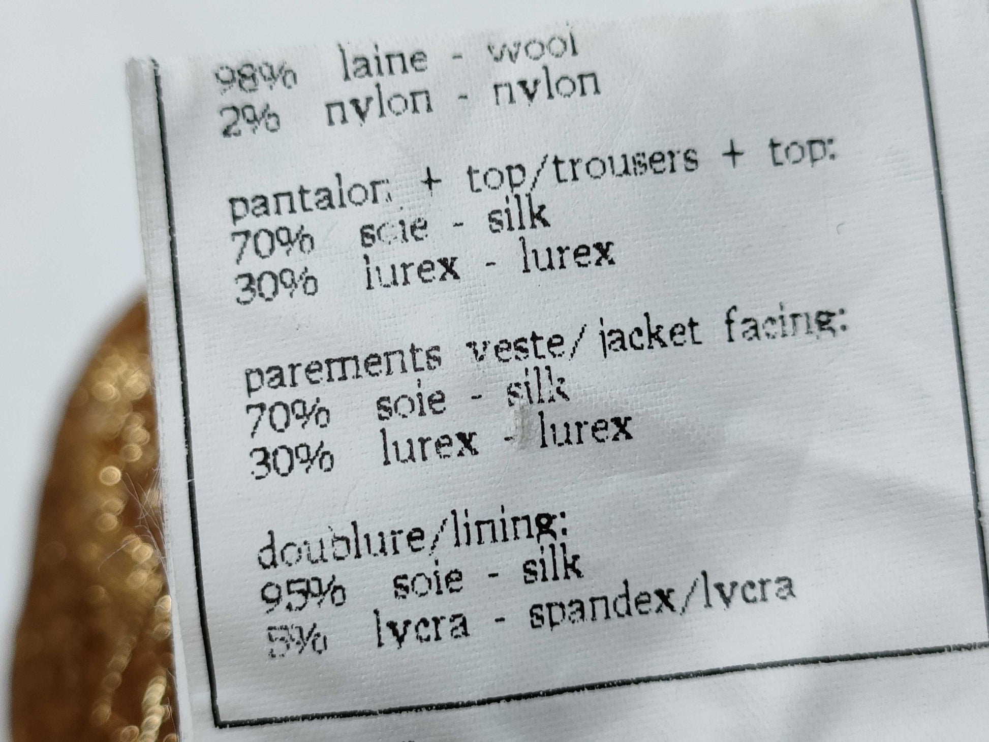 CHANEL Gripoa Button Tweed Long Coat, Gold and Brown, Size 96A, Size 36, Hanger Included