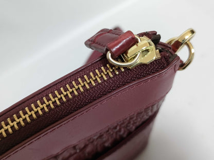 Crocodile leather shoulder bag