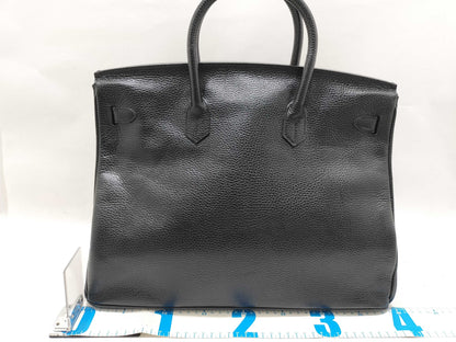 High-class Birkin-style bag, black handbag