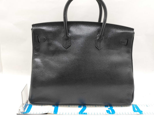 High-class Birkin-style bag, black handbag