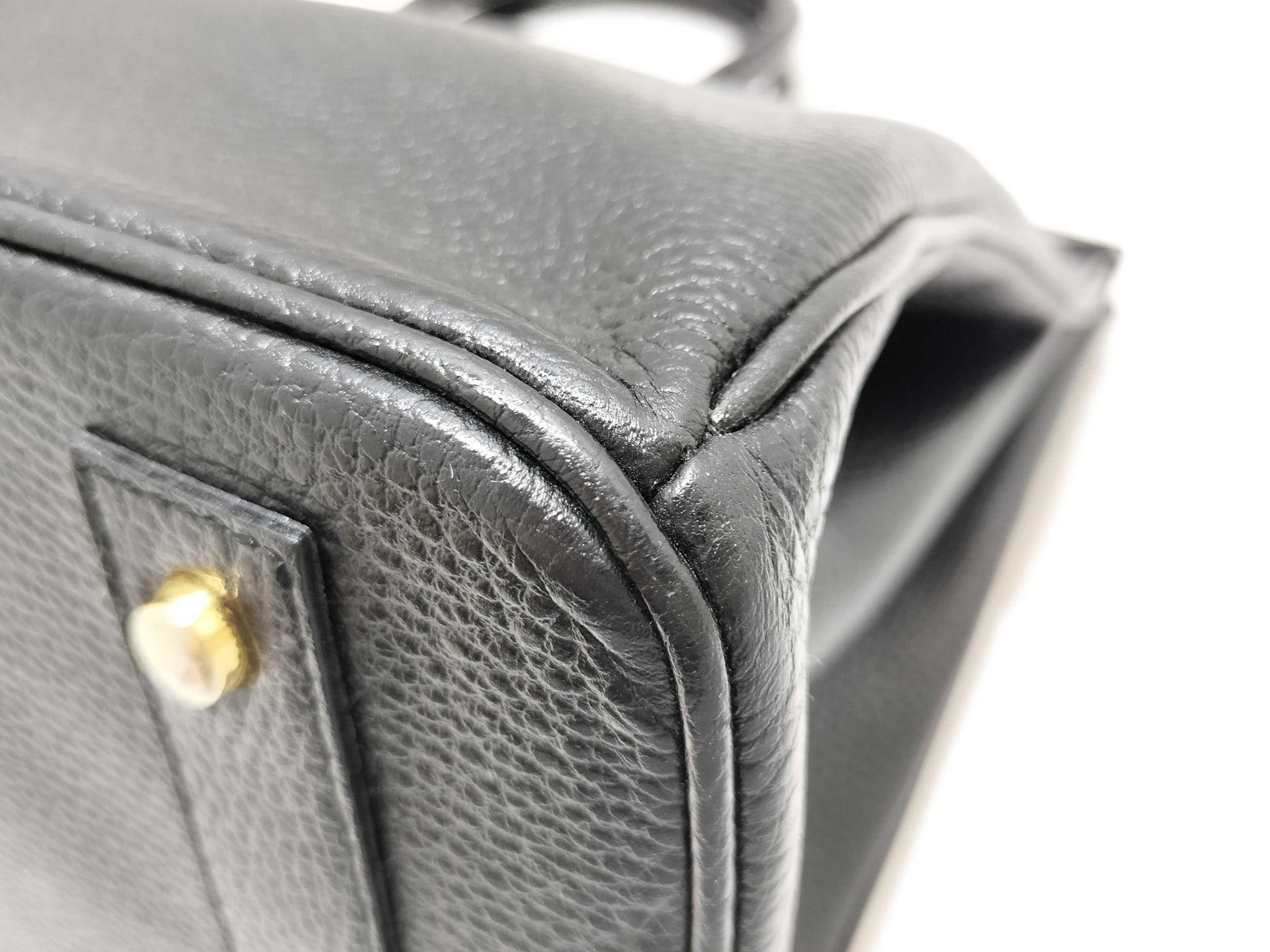 High-class Birkin-style bag, black handbag