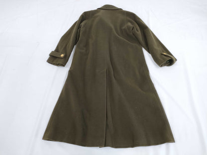 CELINE Long Coat with Triomphe Buttons in Khaki