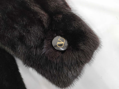 VALENTINO Valentino fur coat, long, fully lined with logo, American Fur Award mink, size F