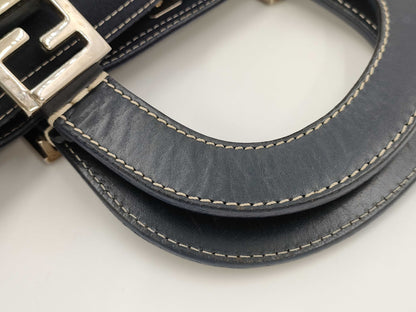 FENDI FF hardware denim handbag