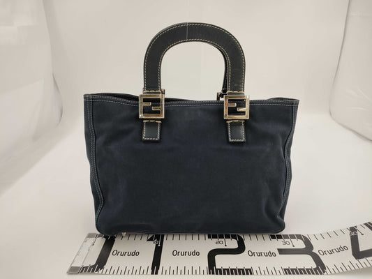 FENDI FF hardware denim handbag