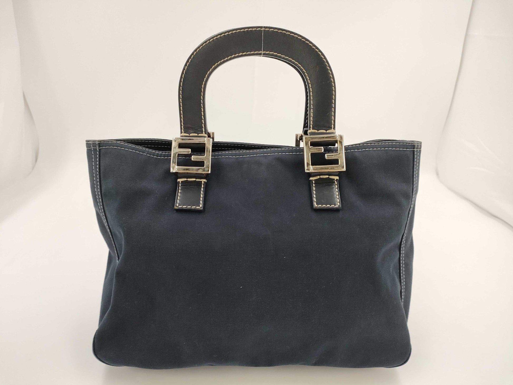 FENDI FF hardware denim handbag
