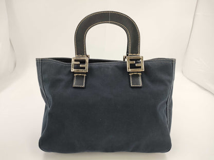 FENDI FF hardware denim handbag