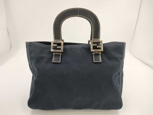 FENDI FF hardware denim handbag