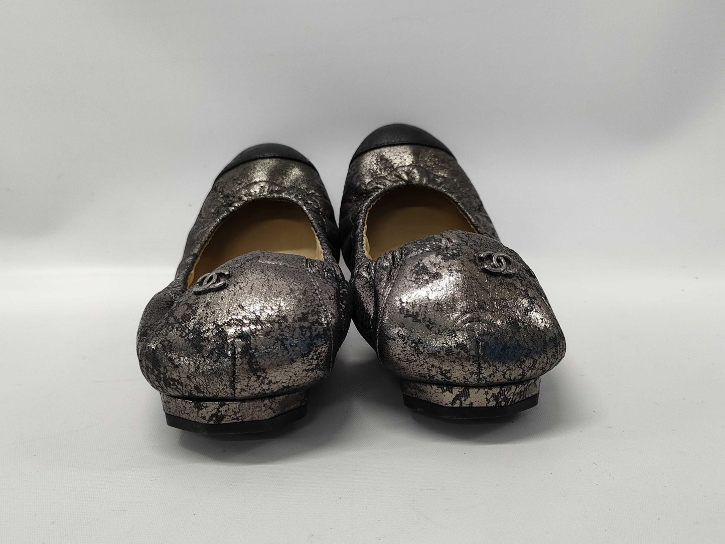 CHANEL Coco Mark Leather Ballet Flats Size 35 Other Shoes