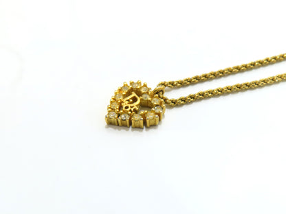 Christian Dior Gold Rhinestone Necklace