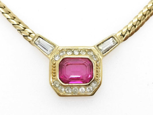 Dior Gold Rhinestone Necklace