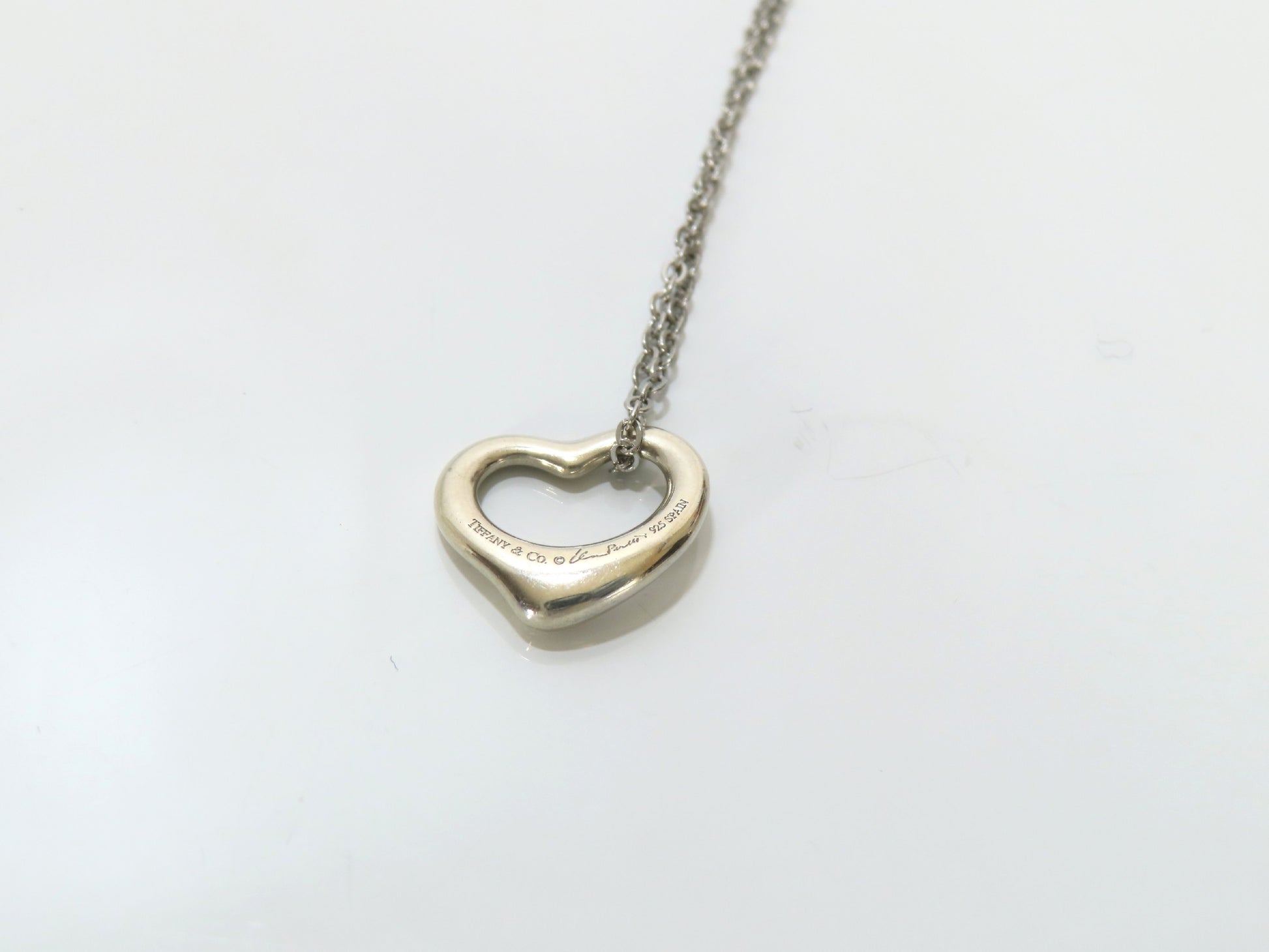 Tiffany & Co. Open Heart Tiffany Necklace Open Heart 925 Non-Original Chain Necklace