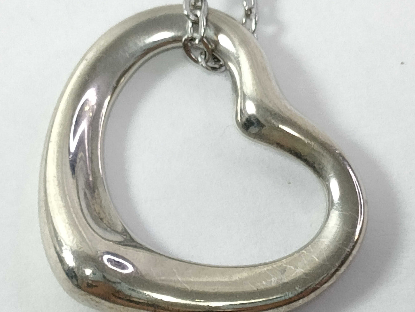 Tiffany & Co. Open Heart 925 Necklace with Non-Original Chain