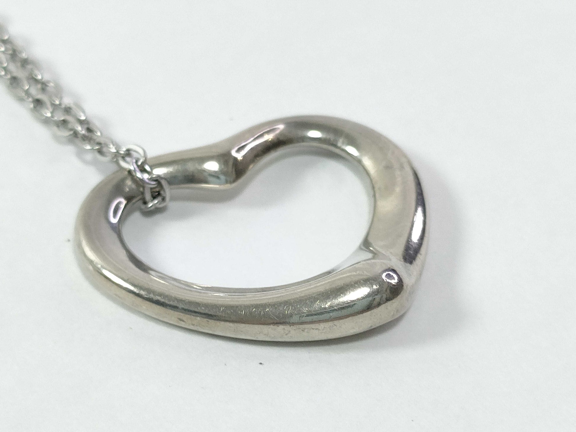 Tiffany & Co. Open Heart 925 Necklace with Non-Original Chain