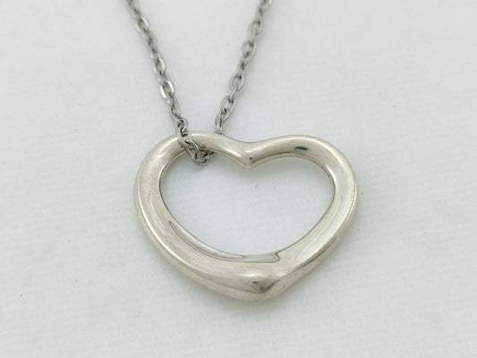 Tiffany & Co. Open Heart Tiffany Necklace Open Heart 925 Non-Original Chain Necklace
