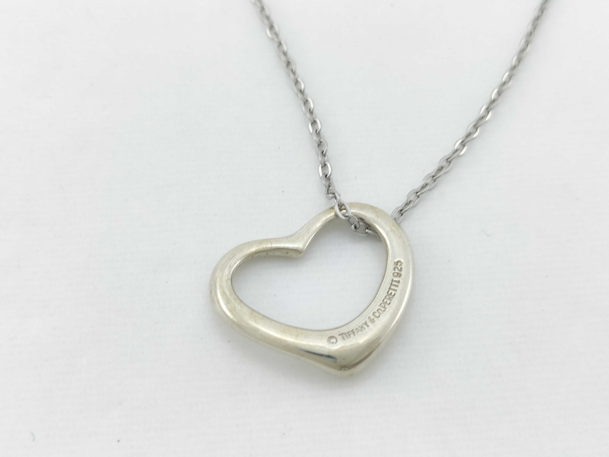 Tiffany & Co. Open Heart Tiffany Necklace Open Heart 925 Non-Original Chain Necklace