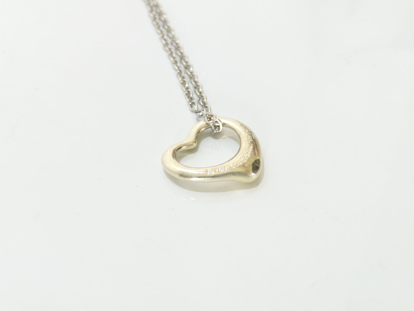 Tiffany & Co. Open Heart Tiffany Necklace Open Heart 925 Non-Original Chain Necklace
