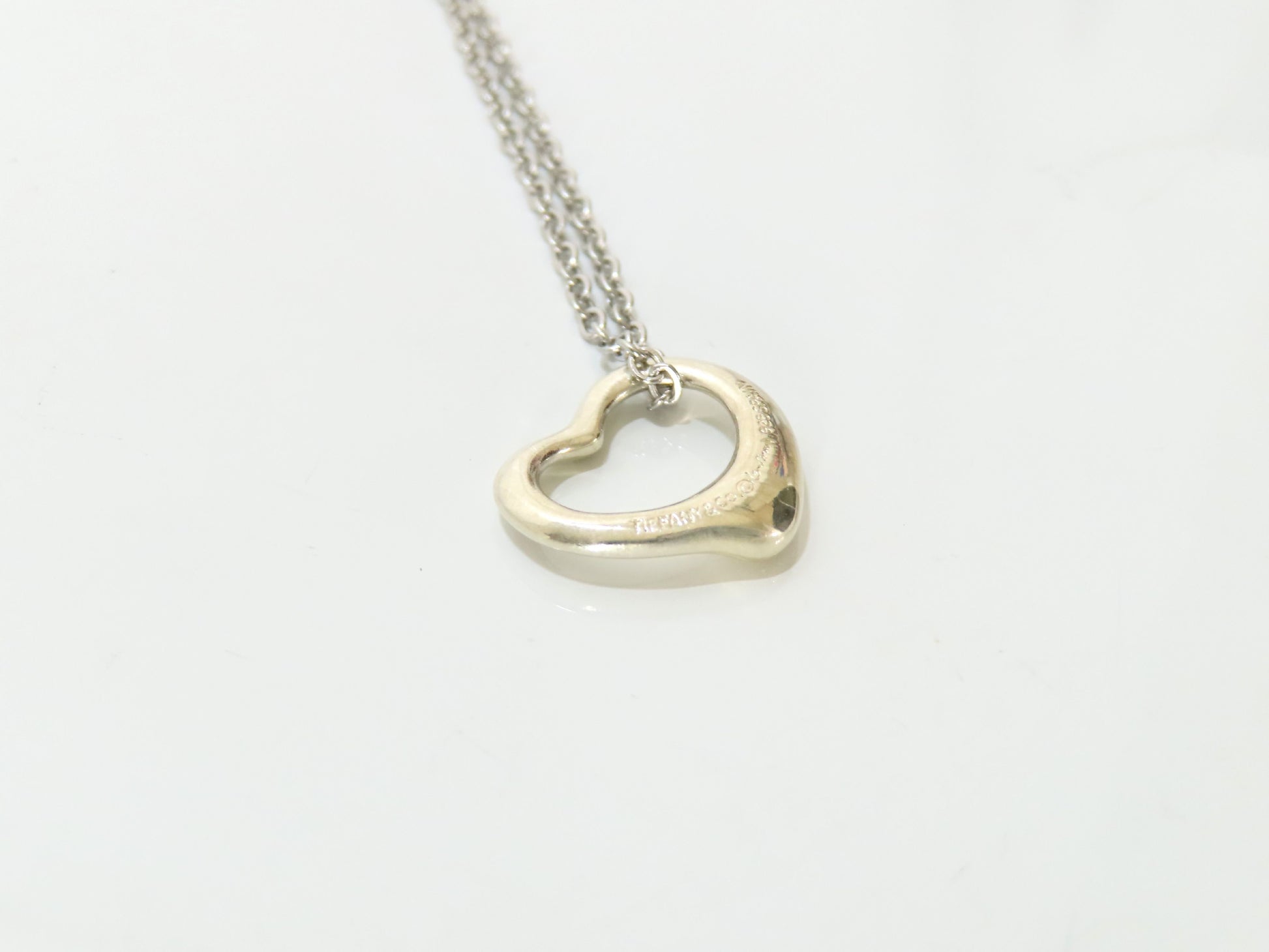 Tiffany & Co. Open Heart Tiffany Necklace Open Heart 925 Non-Original Chain Necklace
