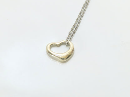 Tiffany & Co. Open Heart Tiffany Necklace Open Heart 925 Non-Original Chain Necklace