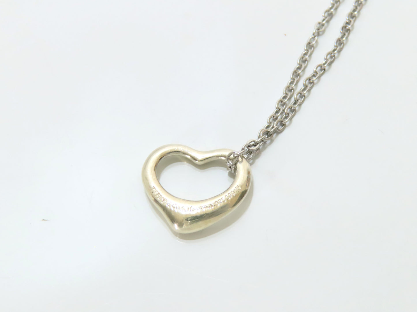 Tiffany & Co. Open Heart Tiffany Necklace Open Heart 925 Non-Original Chain Necklace
