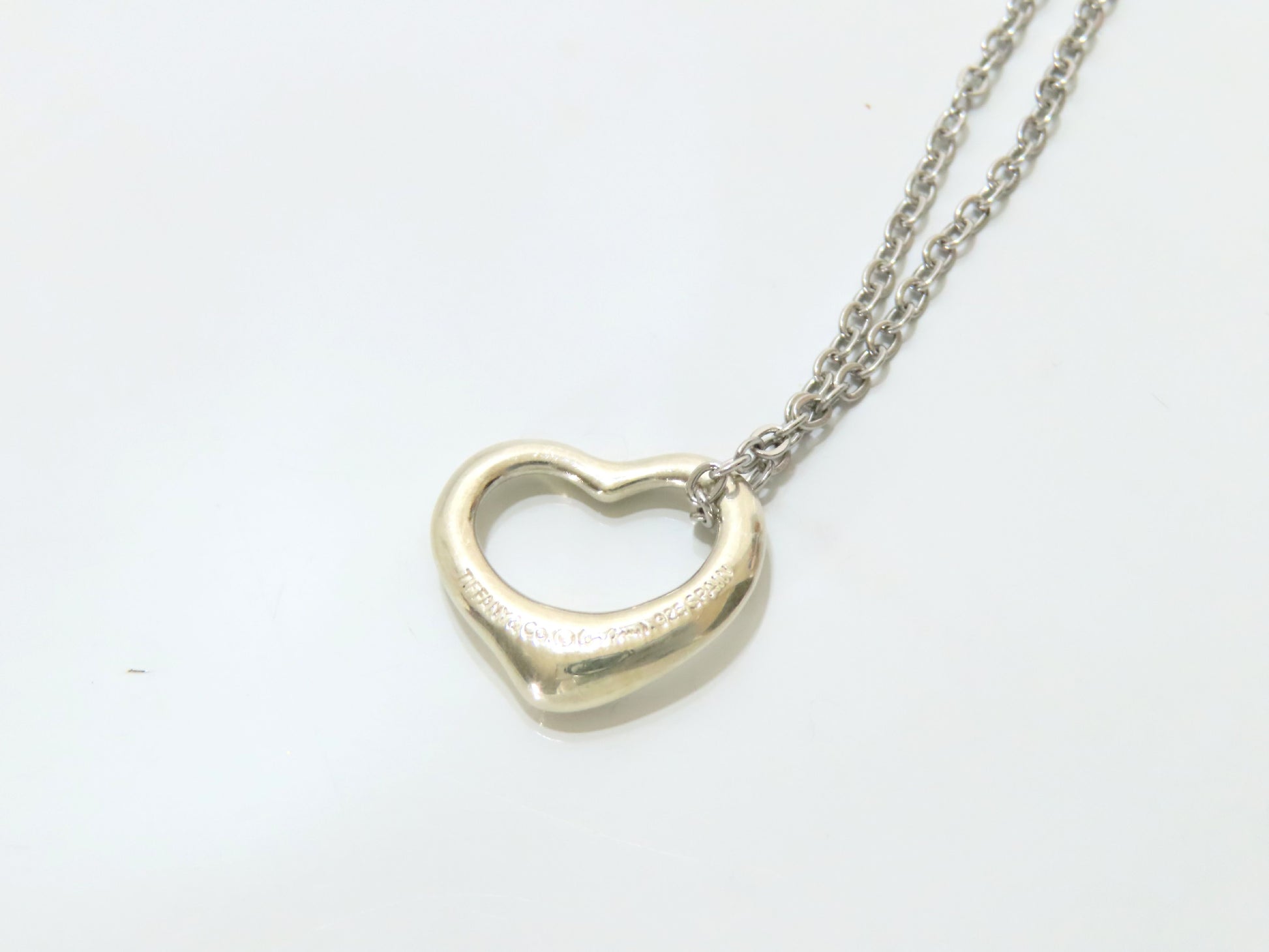 Tiffany & Co. Open Heart Tiffany Necklace Open Heart 925 Non-Original Chain Necklace