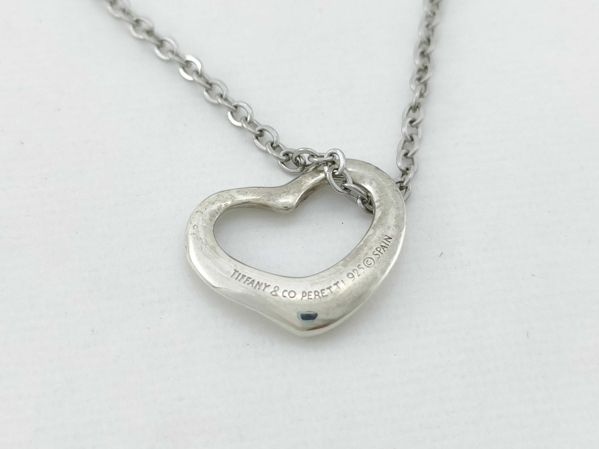 Tiffany & Co. Open Heart Tiffany Necklace Open Heart 925 Non-Original Chain Necklace