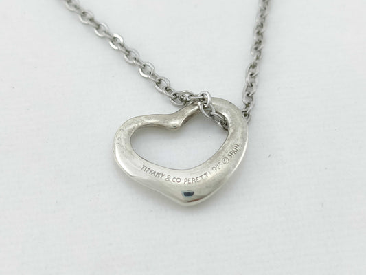Tiffany & Co. Open Heart Tiffany Necklace Open Heart 925 Non-Original Chain Necklace