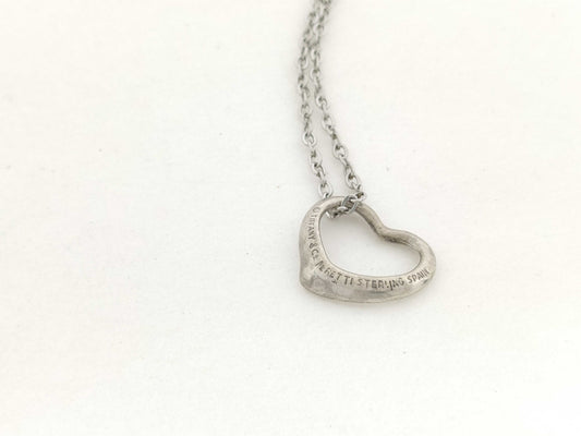 Tiffany & Co. Open Heart Silver Necklace, 2.7g