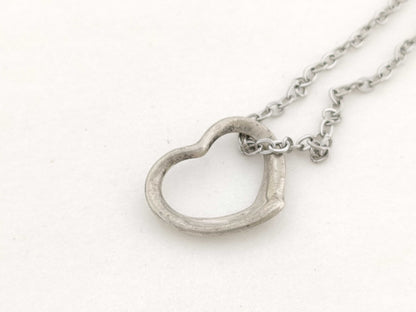 Tiffany & Co. Open Heart Silver Necklace, 2.7g