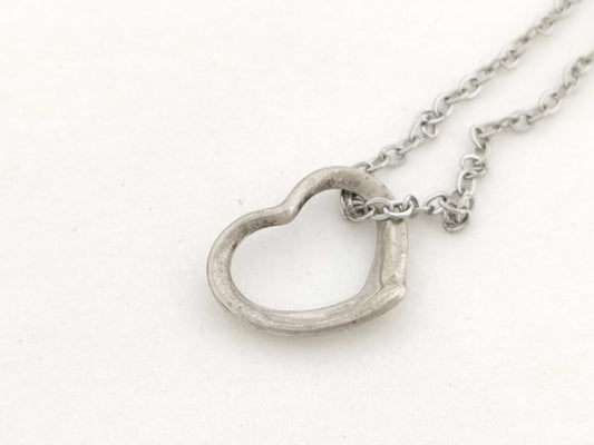 Tiffany & Co. Open Heart Silver Necklace, 2.7g