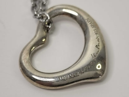 Tiffany & Co. Open Heart Tiffany Necklace Open Heart 925 Non-Original Chain Necklace