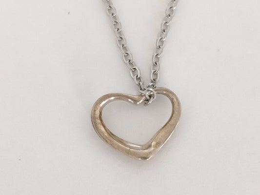 Tiffany & Co. Open Heart Tiffany Necklace Open Heart 925 Non-Original Chain Necklace