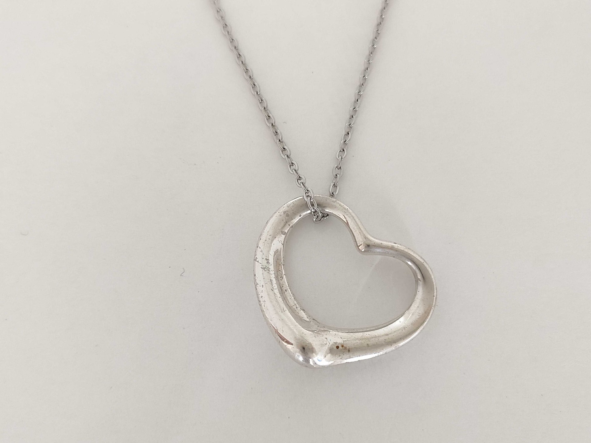 Tiffany & Co. Open Heart Tiffany Necklace Open Heart 925 Non-Original Chain Necklace