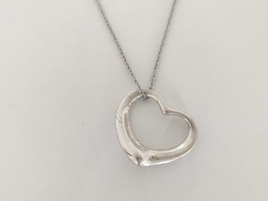 Tiffany & Co. Open Heart Tiffany Necklace Open Heart 925 Non-Original Chain Necklace