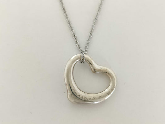 Tiffany & Co. Open Heart Tiffany Necklace Open Heart 925 Non-Original Chain Necklace