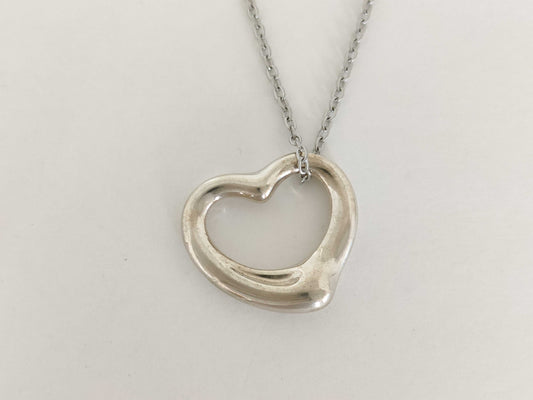 Tiffany & Co. Open Heart Tiffany Necklace Open Heart 925 Non-Original Chain Necklace