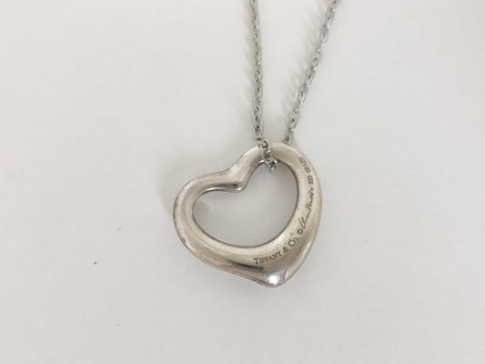 Tiffany & Co. Open Heart Tiffany Necklace Open Heart 925 Non-Original Chain Necklace