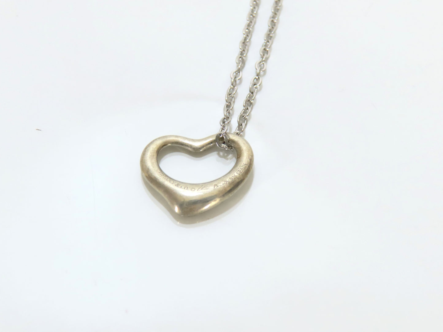 Tiffany & Co. Open Heart Tiffany Necklace Open Heart 925 Non-Original Chain Necklace