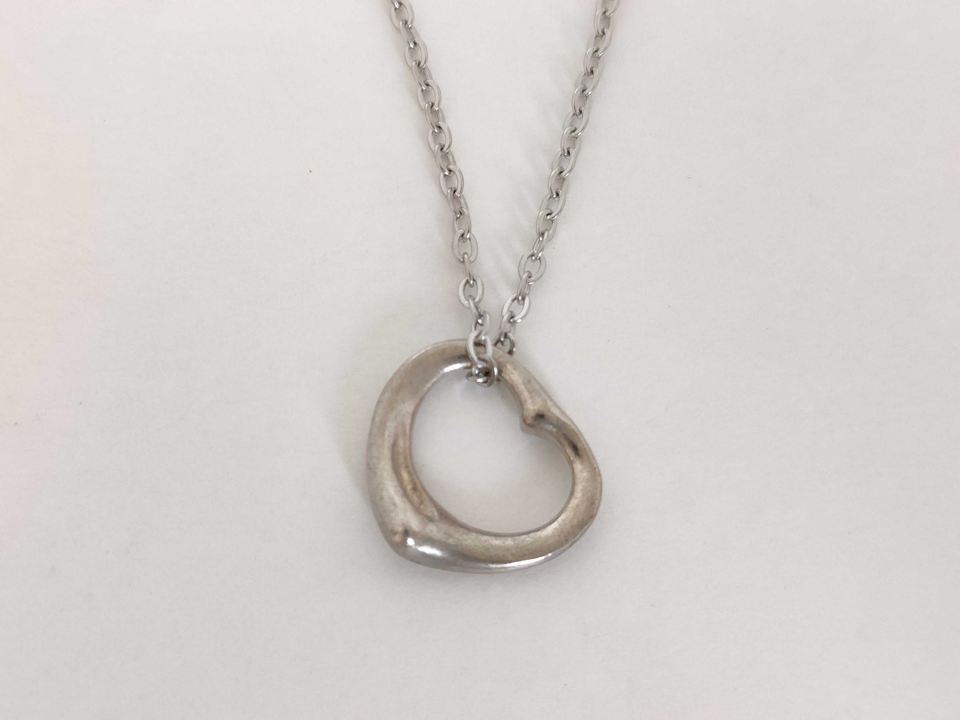 Tiffany & Co. Open Heart Tiffany Necklace Open Heart 925 Non-Original Chain Necklace
