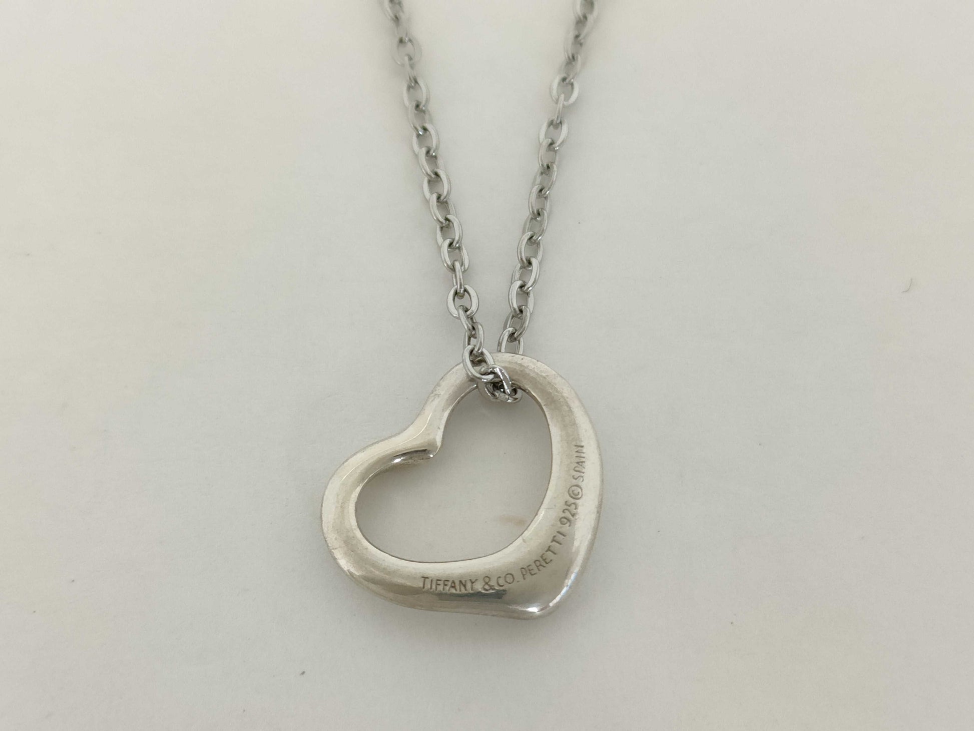 Tiffany & Co. Open Heart Tiffany Necklace Open Heart 925 Non-Original Chain Necklace