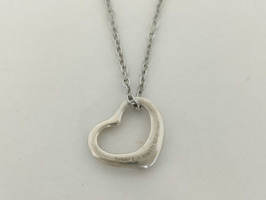Tiffany & Co. Open Heart Tiffany Necklace Open Heart 925 Non-Original Chain Necklace