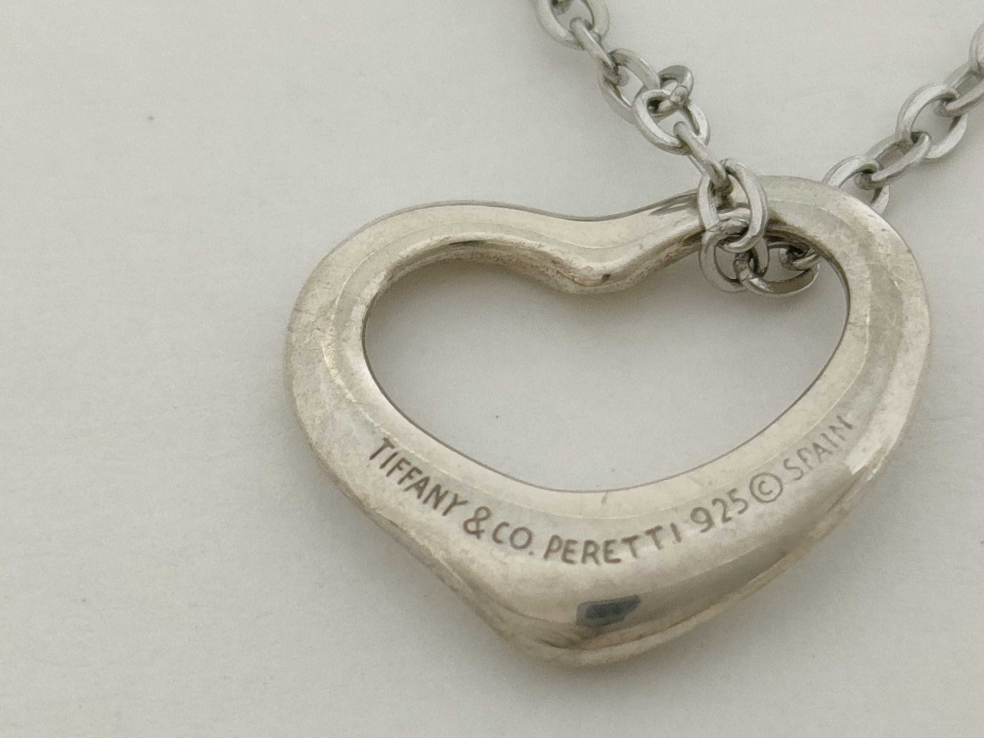 Tiffany & Co. Open Heart Tiffany Necklace Open Heart 925 Non-Original Chain Necklace