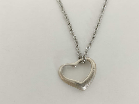 Tiffany & Co. Open Heart Tiffany Necklace Open Heart 925 Non-Original Chain Necklace
